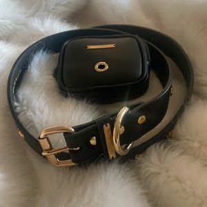 Marine Serre half moon belt with detachable bag